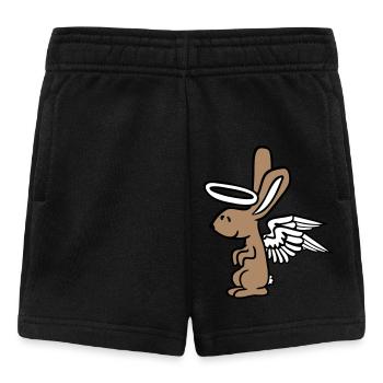 Bunny Angel Holy Sky Wings Good Flying Love - Baby Shorts - black - Front