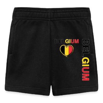 BELGIUM team supporter football - Short Bébé - noir - Devant