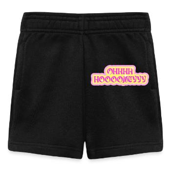 Ohhh hoooneyyy "Oh Honey" Neon Bubble Typography - Baby Shorts - black - Front