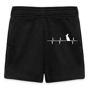 Häschen Puls Muster - Baby Shorts - Schwarz - Vorne