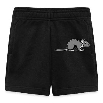 Ratte Seitenprofil Süß Lustig Nagetier Tier Comic - Baby Shorts - Schwarz - Vorne