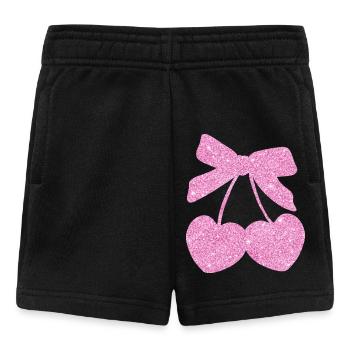 Pink Heart Cherries - Baby Shorts - black - Front