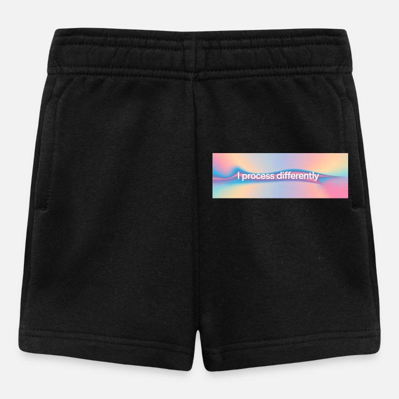 I process differently - Baby Shorts - Schwarz