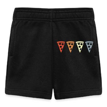 Tranche de pizza vintage - Short Bébé - noir - Devant