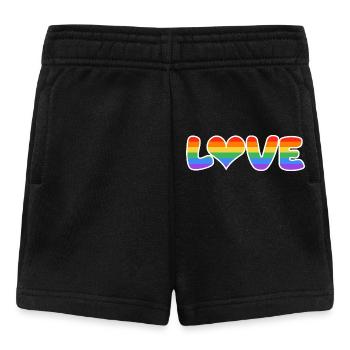 Rainbow Love Lettering - Baby Shorts - black - Front
