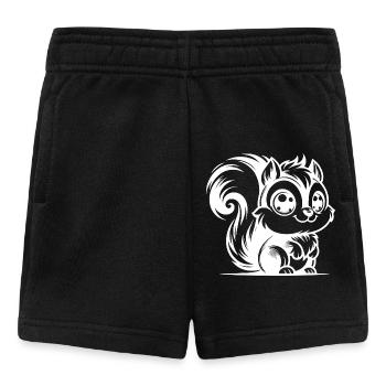 Kinder Eichhörnchen Bleistift Cartoon Zeichnung - Baby Shorts - Schwarz - Vorne