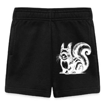 Realistisches Eichhörnchen Tattoo Zeichnung - Baby Shorts - Schwarz - Vorne