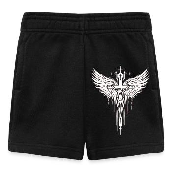 Jésus bible religion chrétienne croix chrétienne christ - Short Bébé - noir - Devant