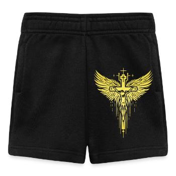Jésus bible religion chrétienne croix chrétienne christ - Short Bébé - noir - Devant