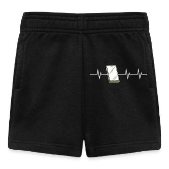 Battement de cœur d’un téléphone portable - Short Bébé - noir - Devant