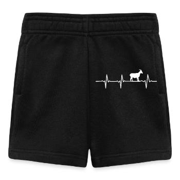 Pferd Herzschlag Silhouette - Baby Shorts - Schwarz - Vorne