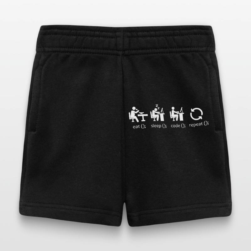Eat Sleep Code Repeat - Funny Software Engineer Baby Shorts