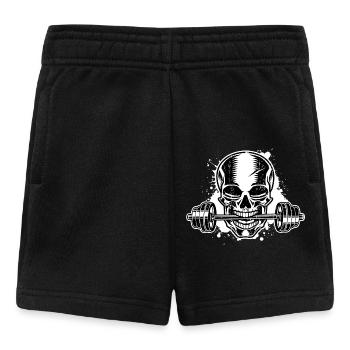 fitness crâne d'haltère - Short Bébé - noir - Devant