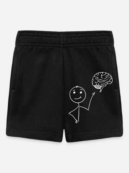 Gehirn - Baby Shorts - Schwarz