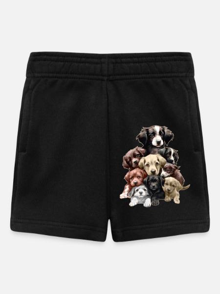 Lustige Hunde - Baby Shorts - Schwarz