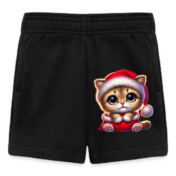 Kätzchen Weihnachten - Baby Shorts - Schwarz - Vorne