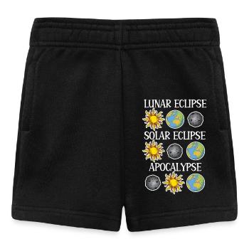 Lunar Eclipse Solar Eclipse Apocalypse - Baby Shorts - black - Front