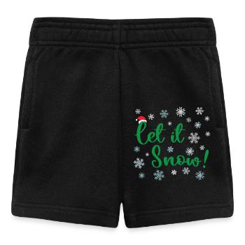 Let It Snow Christmas - Baby Shorts - black - Front