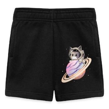 Weltraum-Katze - Baby Shorts - Schwarz - Vorne