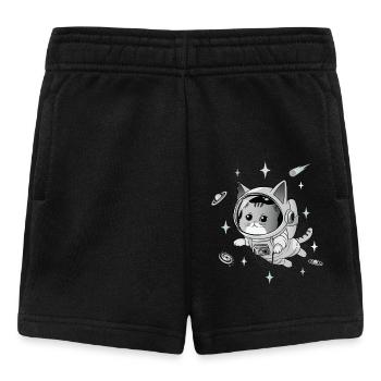 Chat astronaute - Short Bébé - noir - Devant