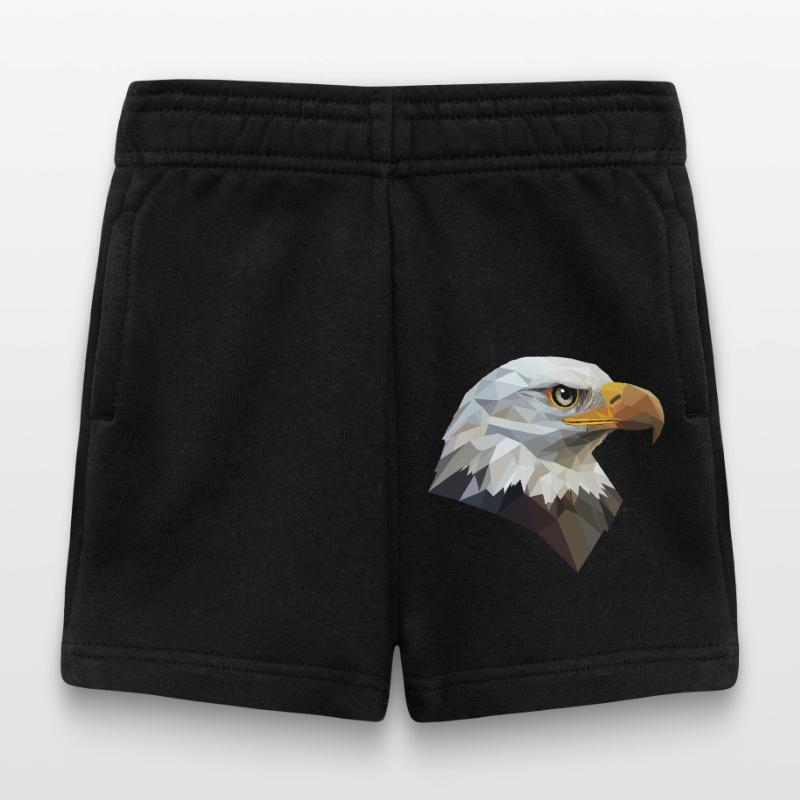 Conception de logo Eagle Head Low Poly Art Short Bébé