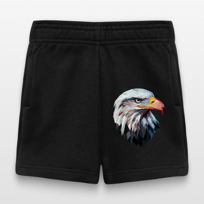 Conception de logo Eagle Head Low Poly Art Short Bébé