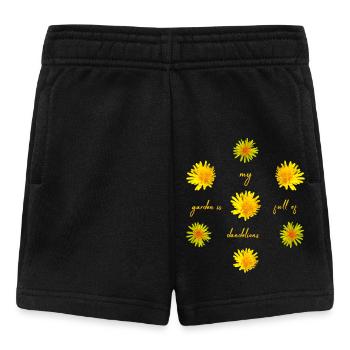 dandelions garden - Baby Shorts - Schwarz - Vorne