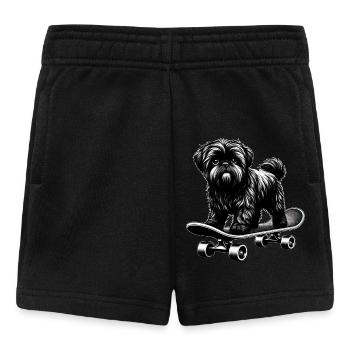 Black and White Poodle Skateboarder - Baby Shorts - black - Front