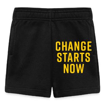 change starts now - Short Bébé - noir - Devant