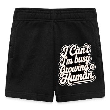 I Can't I'm Busy Growing A Human 11 - Baby Shorts - Schwarz - Vorne