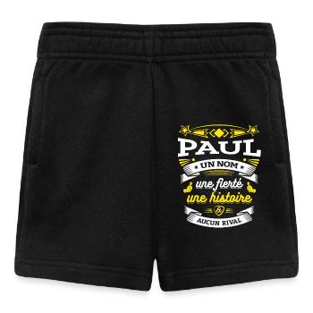 PAUL UN NOM UNE FIERTÉ AUCUN RIVAL - Short Bébé - noir - Devant