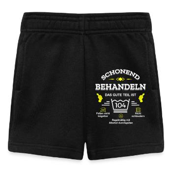 HANDLE MIT SORGFALT – 104 JAHRE PERFEKTION - Baby Shorts - Schwarz - Vorne