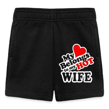 My Heart Belongs to My Hot Wife - Baby Shorts - black - Front