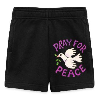 Pray for Peace - Baby Shorts - black - Front