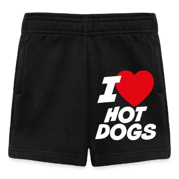 J’adore les hot-dogs - Short Bébé - noir - Devant