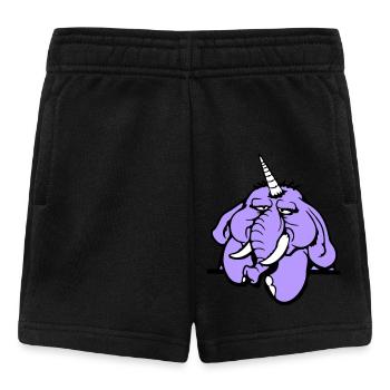 Unicorn, elephant, bad-tempered, angry, sad - Baby Shorts - black - Front