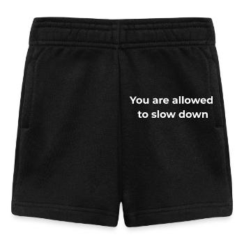 Rappel attentif | Vous avez le droit de ralentir - Short Bébé - noir - Devant