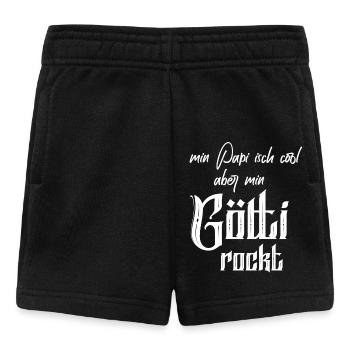 Schweizerdeutsch Papa ist cool aber Götti rockt - Baby Shorts - Schwarz - Vorne
