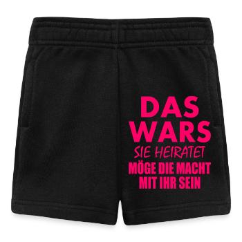 Das wars sie heiratet - Baby Shorts - Schwarz - Vorne