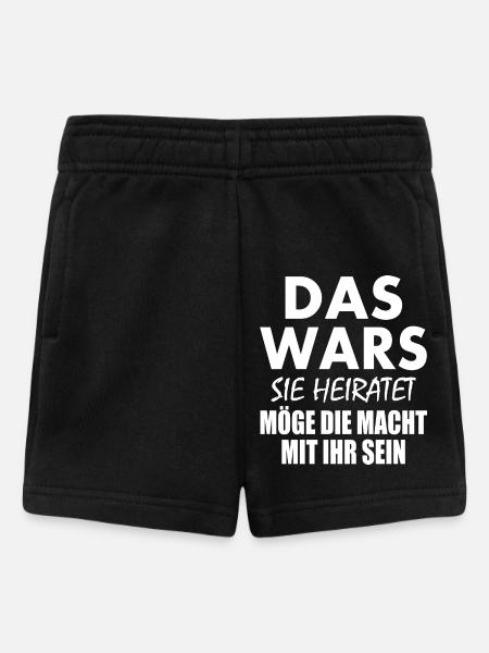 Das wars sie heiratet - Baby Shorts - Schwarz