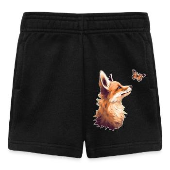 Fox with butterfly - Baby Shorts - black - Front