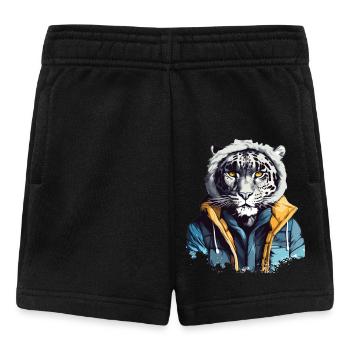 Streetstyle Schneeleopard | Leoparden-Liebhaber - Baby Shorts - Schwarz - Vorne