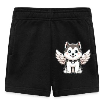 Husky Wolfhound Angel Wings Fantasy Animal - Baby Shorts - black - Front