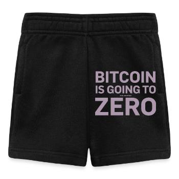 Dictons sur le bitcoin Le bitcoin sera toujours un zéro - Short Bébé - noir - Devant