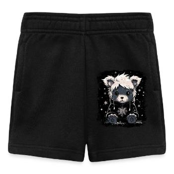 Ours en peluche Emo mignon - Short Bébé - noir - Devant