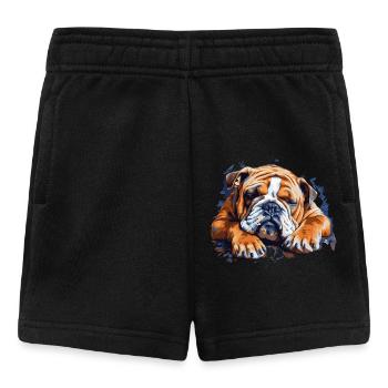 English bulldog is tired - Baby Shorts - black - Front