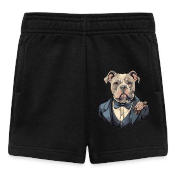 American Bull Terrier in Suit - Baby Shorts - black - Front