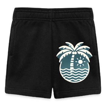Palmen - Baby Shorts - Schwarz - Vorne