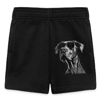 Great Dane with sunglasses - Baby Shorts - black - Front