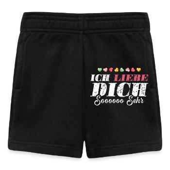 Ich Liebe Dich So Sehr - Baby Shorts - Schwarz - Vorne